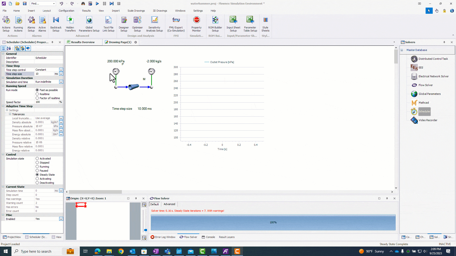 Adjusting Timesteps in Flownex 4 Actions Setup 2