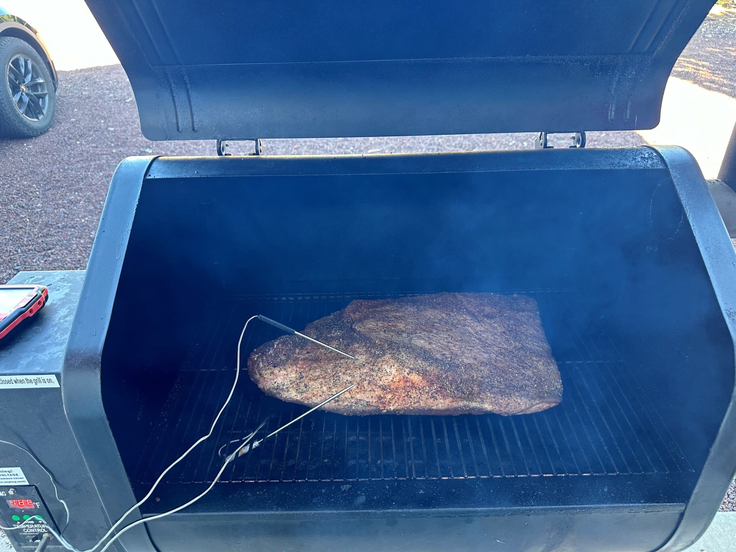 An Independence Day Brisket Analysis 7 Brisket in Smoker