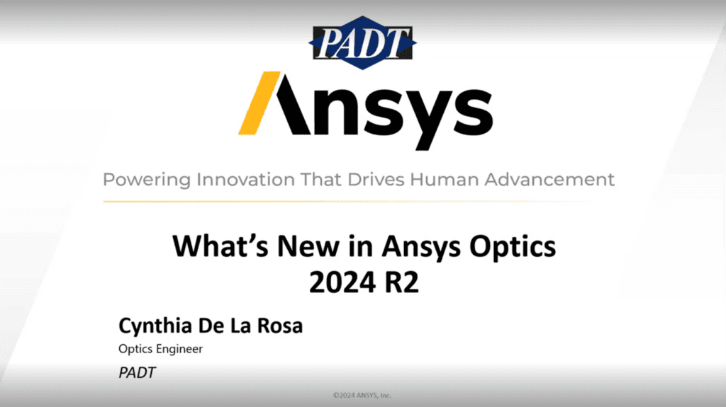 Optics Updates in Ansys 2024 R2 SPEOS Zemax Lumerical Plackard