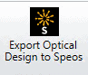 Exploring the Optical Design Exchange Workflow Between Ansys Zemax OpticStudio and Ansys Speos 1 Export Icon for Ansys Zemax Optics Studio export to Ansys Speos, Optical Design Exchange Workflow