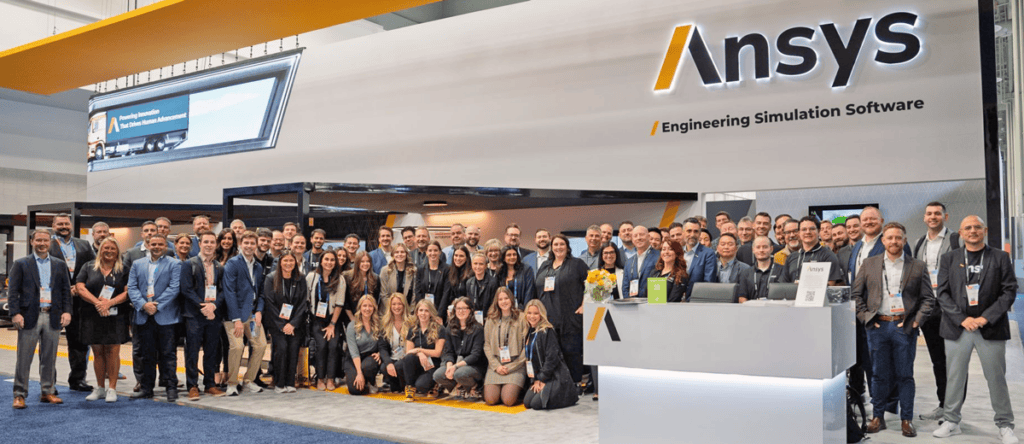PADT Goes to CES 2025 2 PADT Visits CES: image of all the people in the Ansys booth