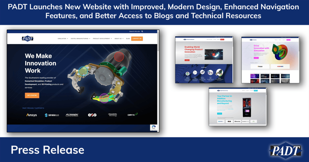 PADT New Website press release F00